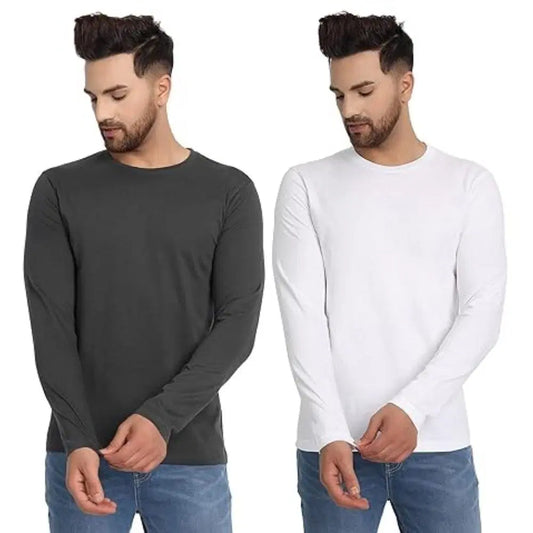 Men's Stitched Jersey Plain T-Shirt - Pack Of 2